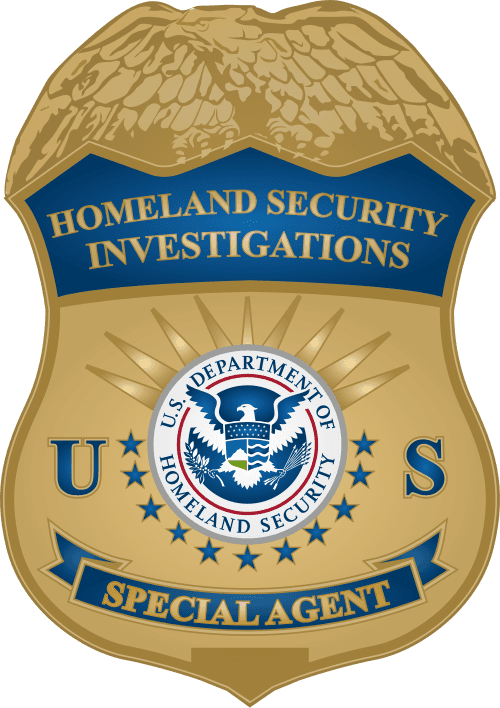 Homeland Security Investigations badge